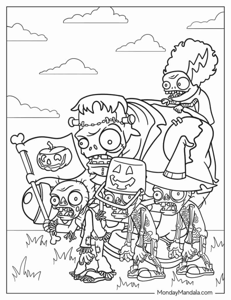 34 Plant Vs Zombies Coloring Pages (Free Pdf Printables) in Plants Vs Zombies Free Printables