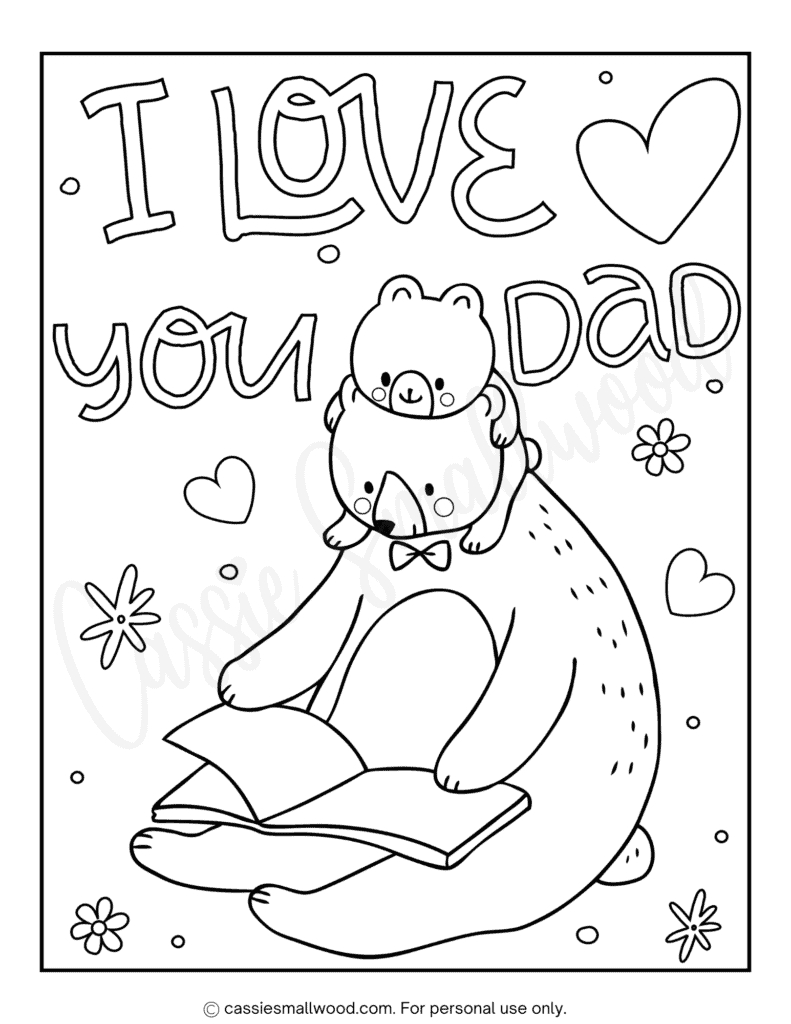 36 Cute Father&amp;#039;S Day Coloring Pages (Free Printable) - Cassie inside I Love Dad Printables