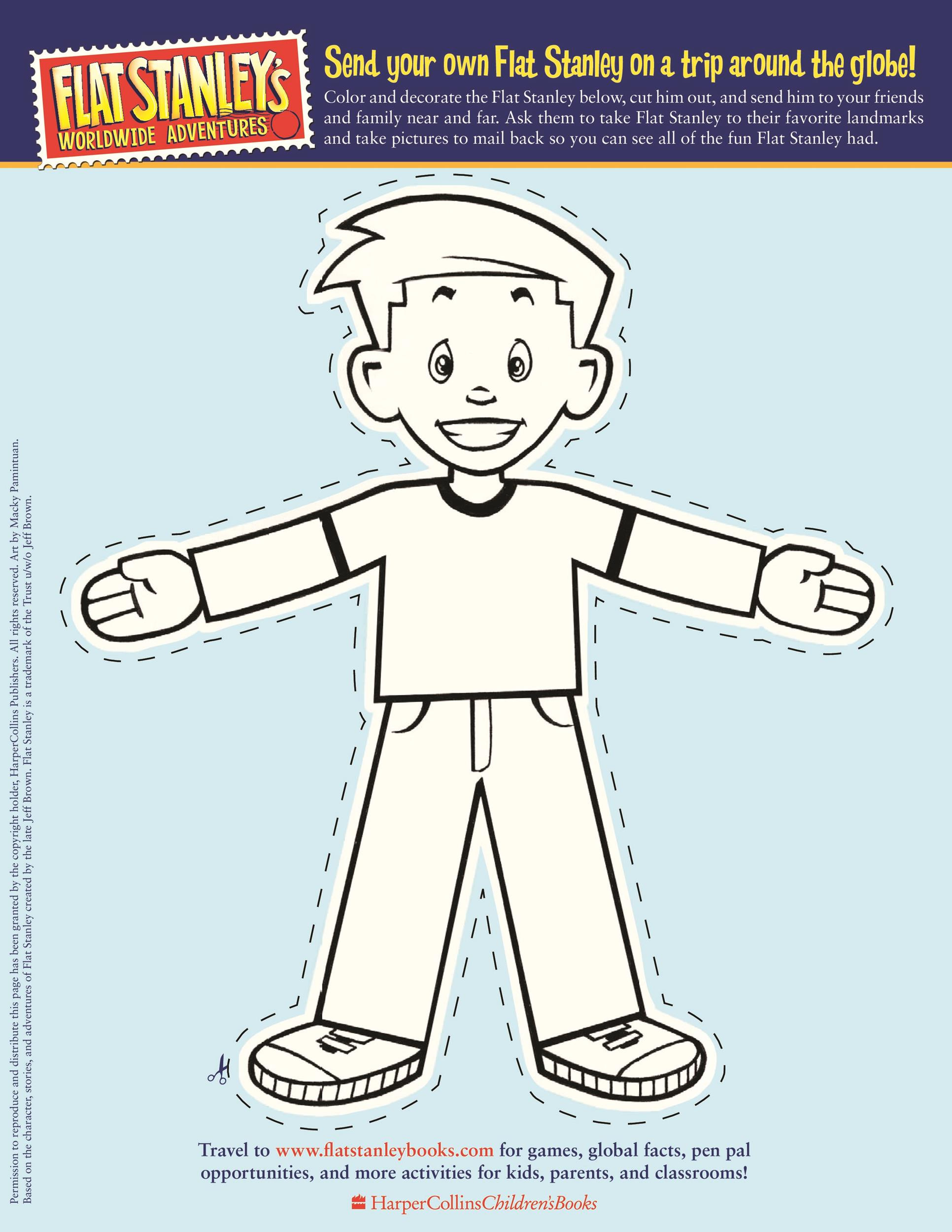 37 Flat Stanley Templates &amp;amp; Letter Examples ᐅ Templatelab within Free Printable Flat Stanley Template