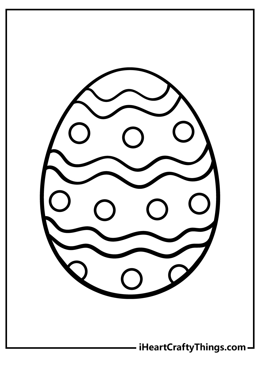 40 Easter Egg Coloring Pages (100% Free Printables) for Easter Eggs Coloring Page Printable