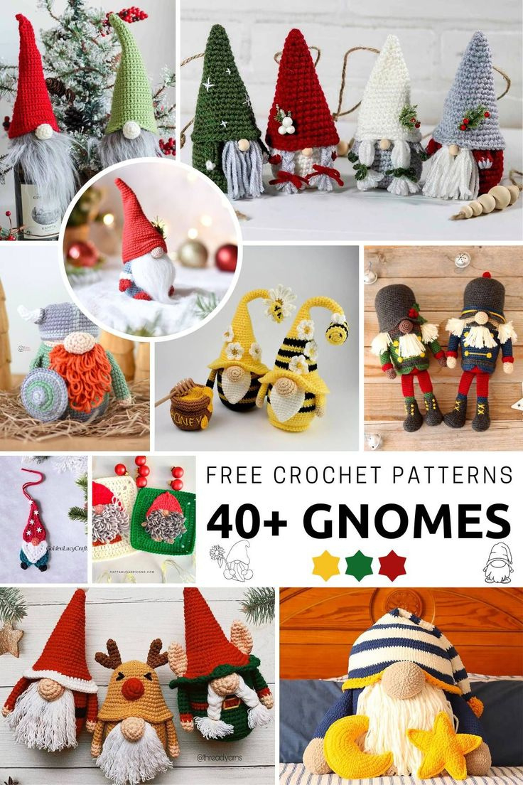 46 Free Crochet Gnome Patterns • Made From Yarn intended for Printable Crochet Gnome Pattern Free