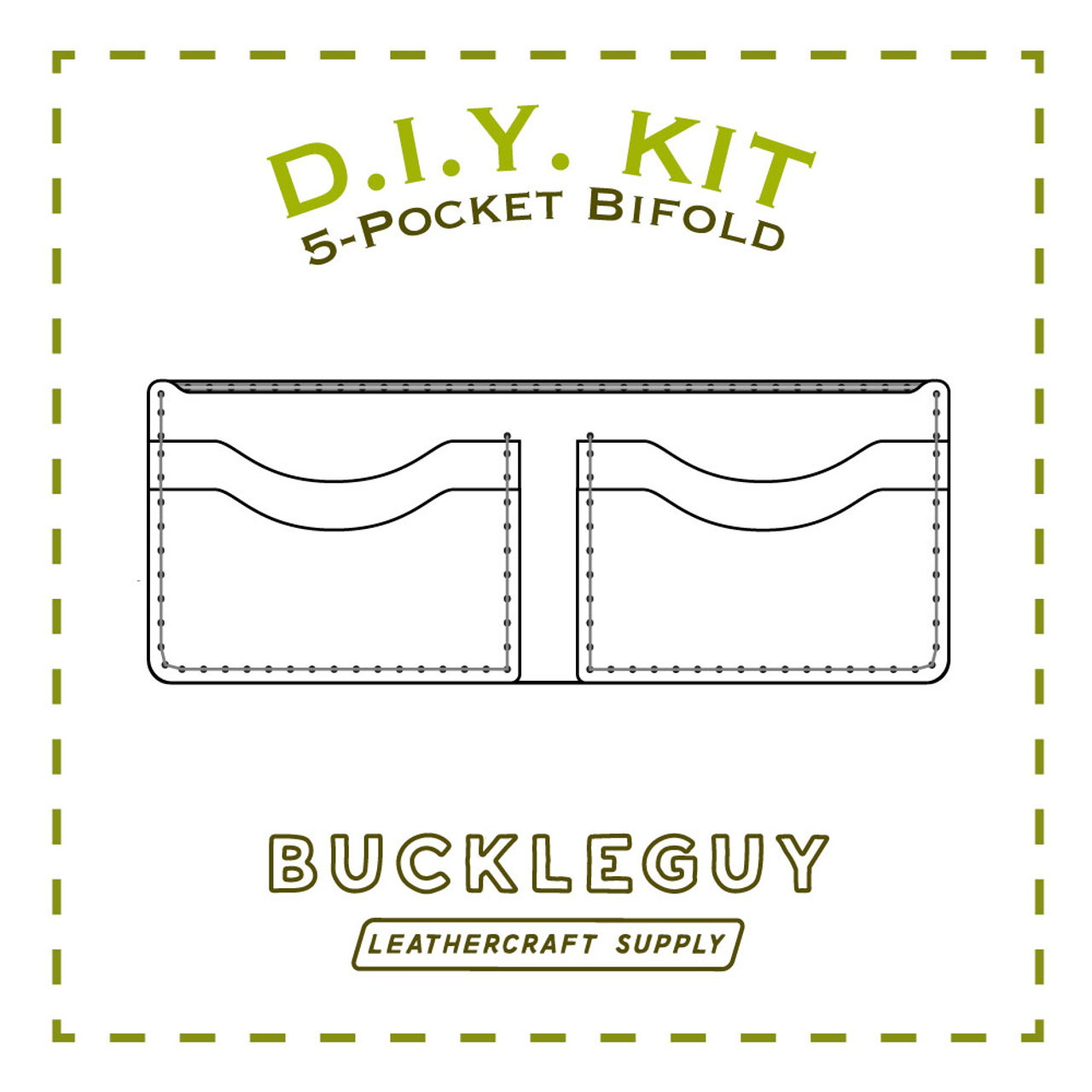 5-Pocket Bifold Wallet Pattern, Pdf Template - Buckleguy within Printable Leather Wallet Pattern Free
