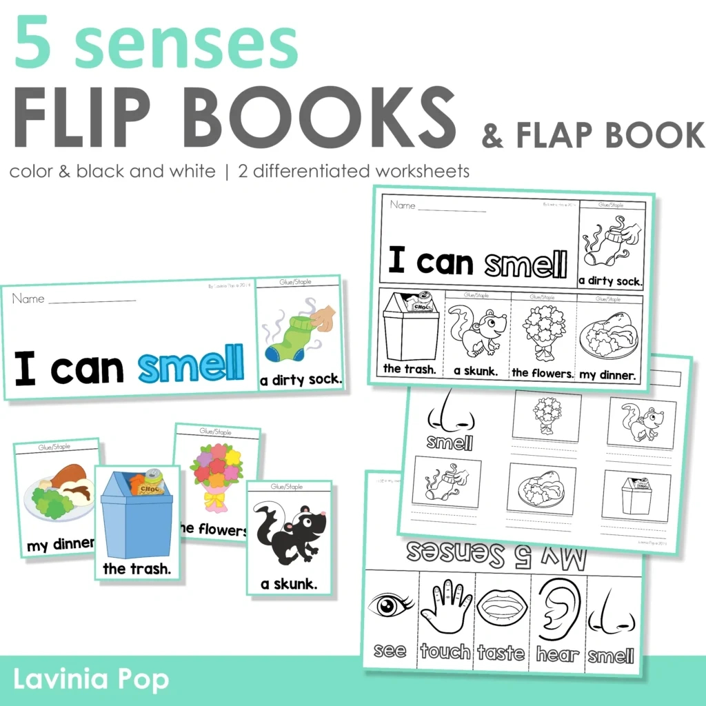 5 Senses Flip Books &amp;amp; Worksheets - In My World intended for 5 Senses Flip Book Printable Free