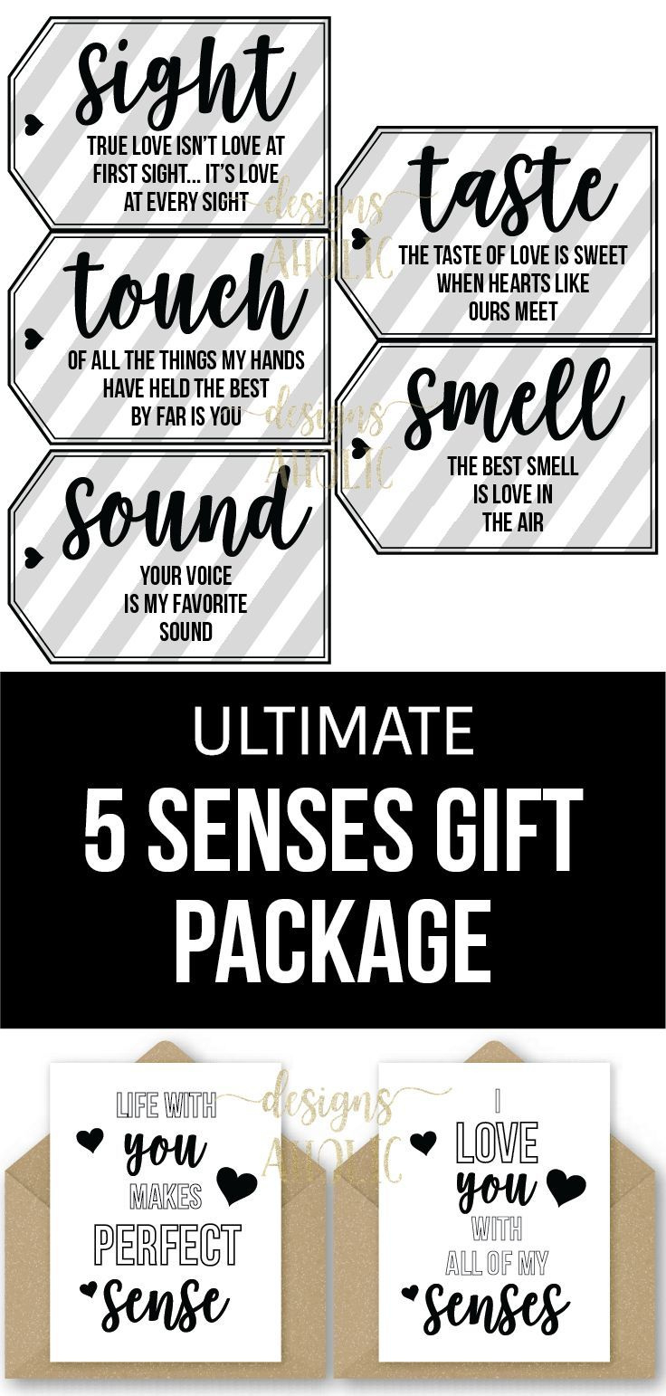 5 Senses Gift Tags &amp;amp; Cards - 5 Senses Gift Package Printables - 5 with regard to Free Printable 5 Senses Gift Printables