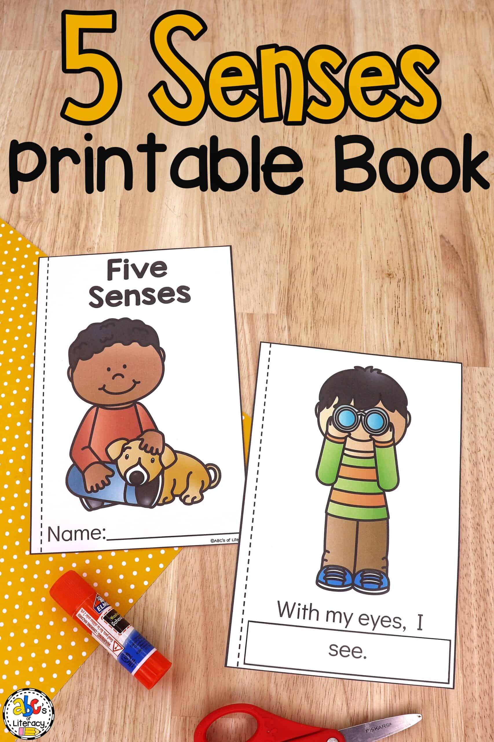 5 Senses Printable Book For Beginning Readers intended for 5 Senses Flip Book Printable Free