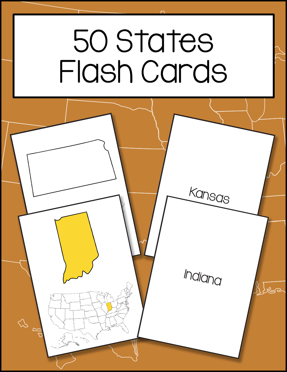 50 States Flash Cards - Warm Hearts Publishing with 50 States Flash Cards Printable