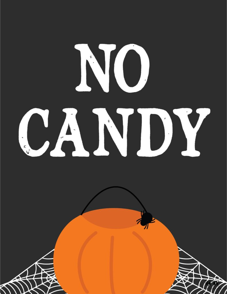 51 Halloween Signs - Free Printables | Printabulls with No Candy Halloween Sign Printable