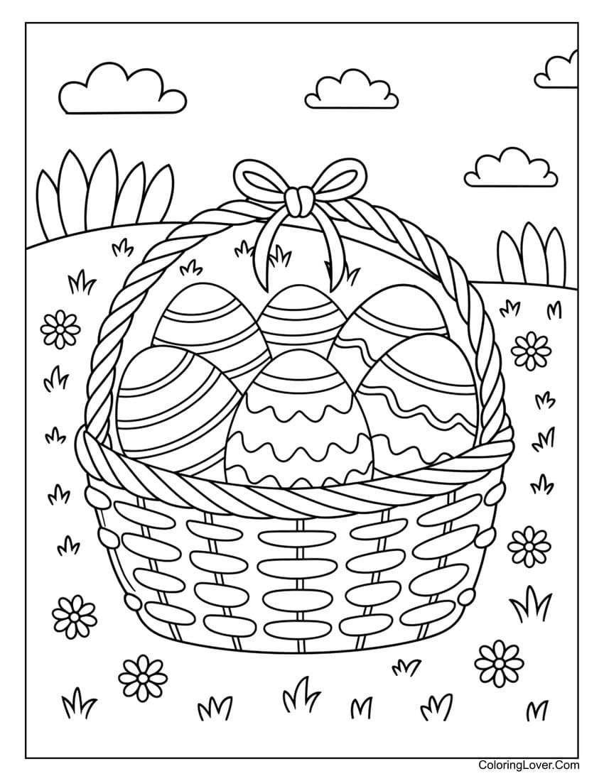 57 Easter Coloring Pages (Printables: Egg, Bunny, And More) intended for Easter Eggs To Color Printable