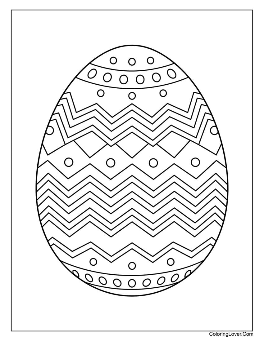 57 Easter Coloring Pages (Printables: Egg, Bunny, And More) within Large Easter Eggs Printable