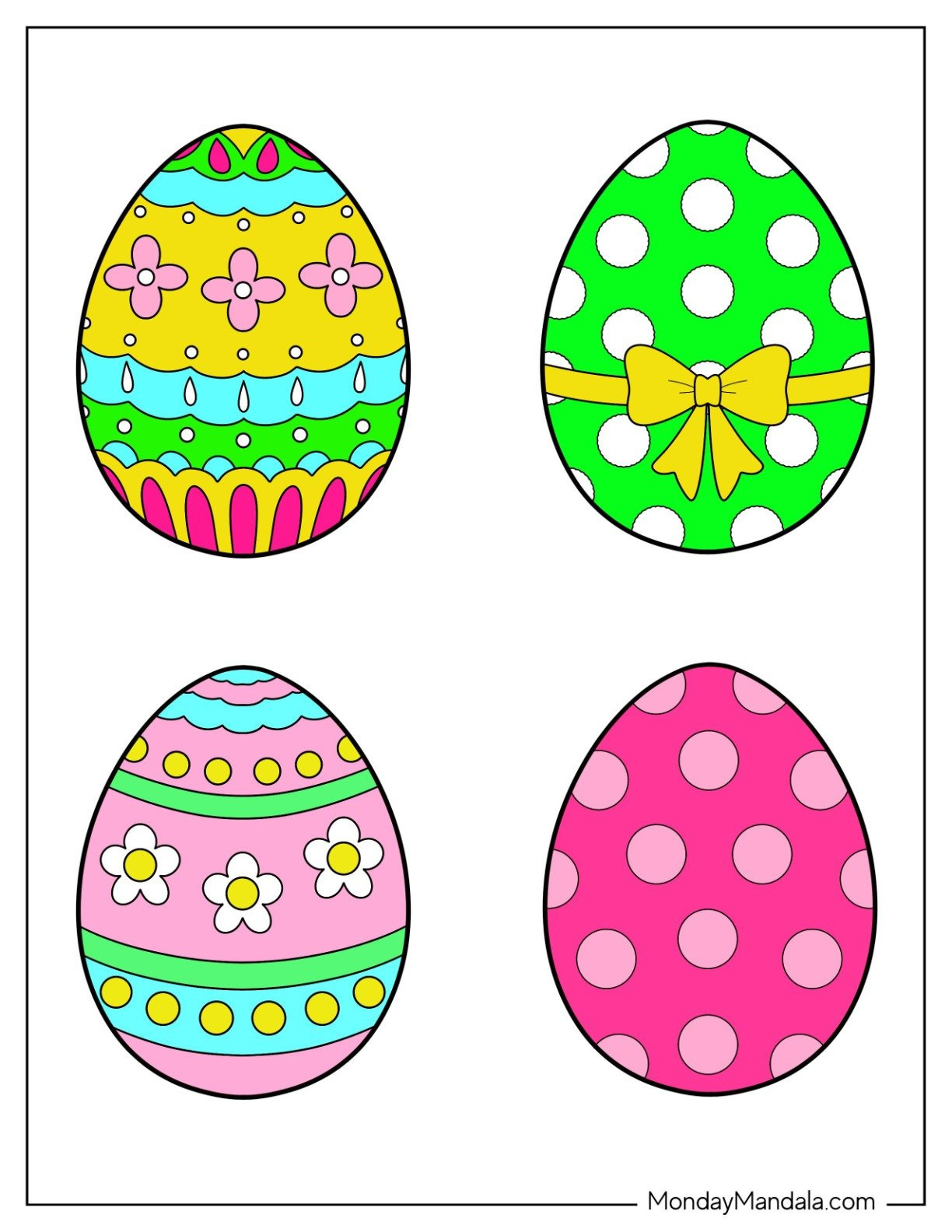 58 Easter Egg Templates (Free Pdf Printables) with Colourful Easter Eggs Printable
