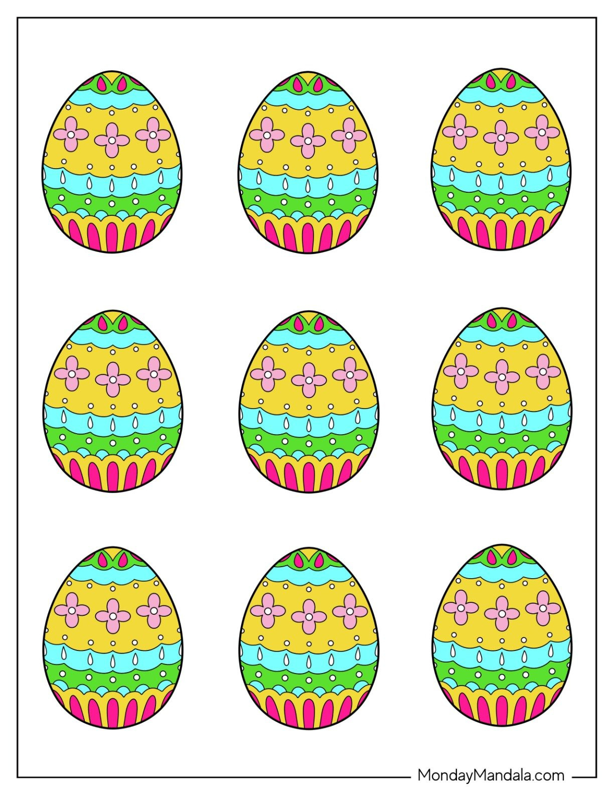 58 Easter Egg Templates (Free Pdf Printables) with Free Printable Easter Eggs Images