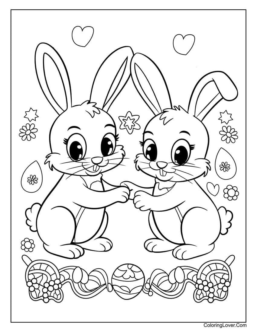 60 Bunny Coloring Pages (Free Printables For All Ages) within Easter Bunny Coloring Pages Free Printable