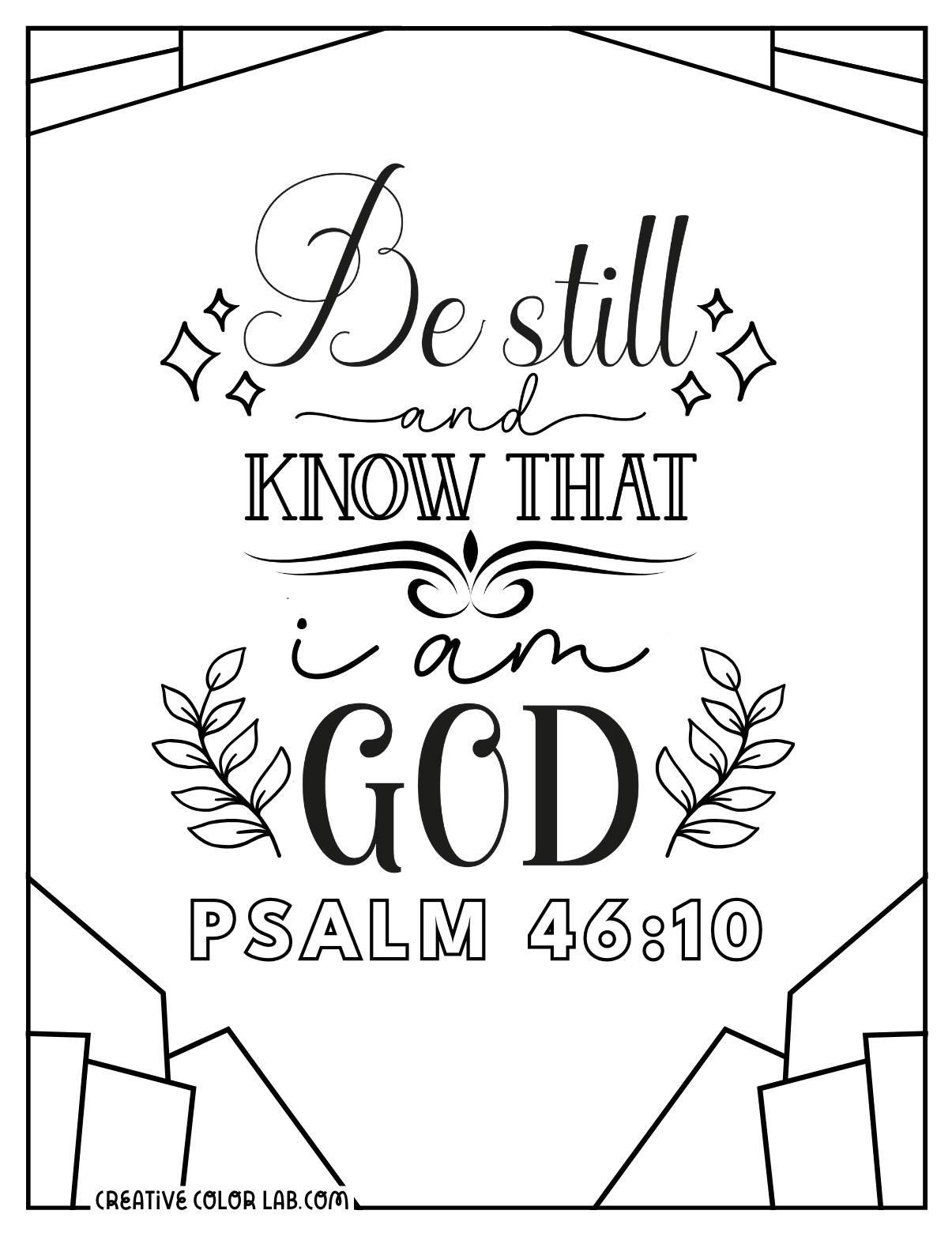 61 Bible Verse Coloring Pages | Free Printable Christian Quotes intended for Free Printable Bible Color Pages