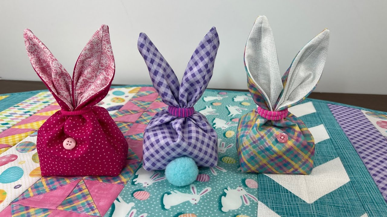 Adorable Easter Bunny Treat Bag Tutorial! Easy, Fast, &amp;amp; Fun! 3 1/2&amp;quot; Wide, 2 1/2&amp;quot; Deep And 7&amp;quot; Tall. intended for Easter Bunny Treat Bag Pattern