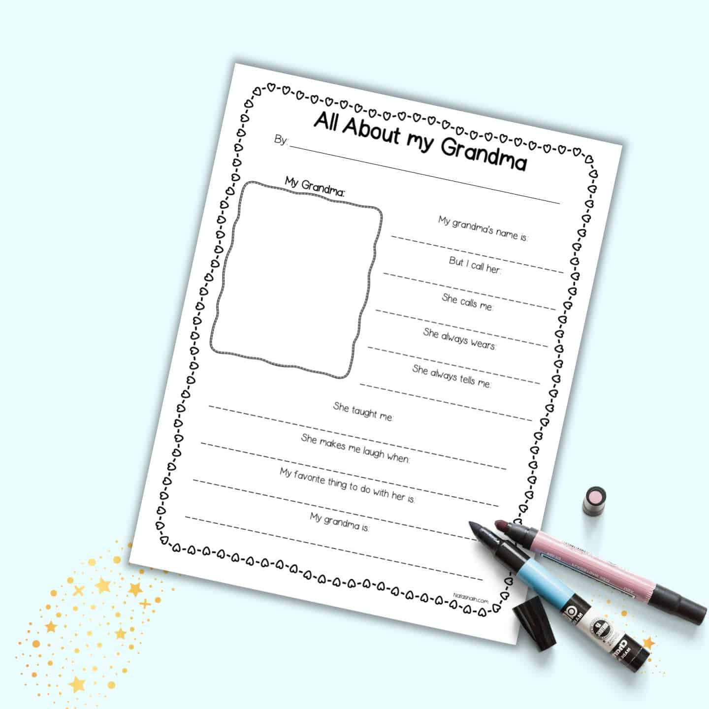 All About My Grandma Free Printable - The Artisan Life with regard to All About My Grandma Free Printable
