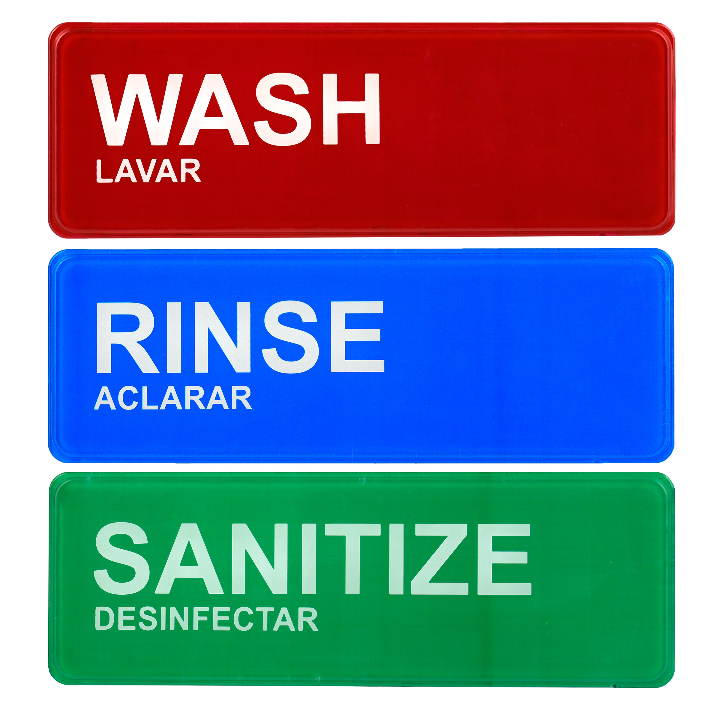 Alpine Industries Wash, Rinse, Sanitize Signage 9?X3? – Alpine with regard to Free Printable Wash Rinse Sanitize Signs