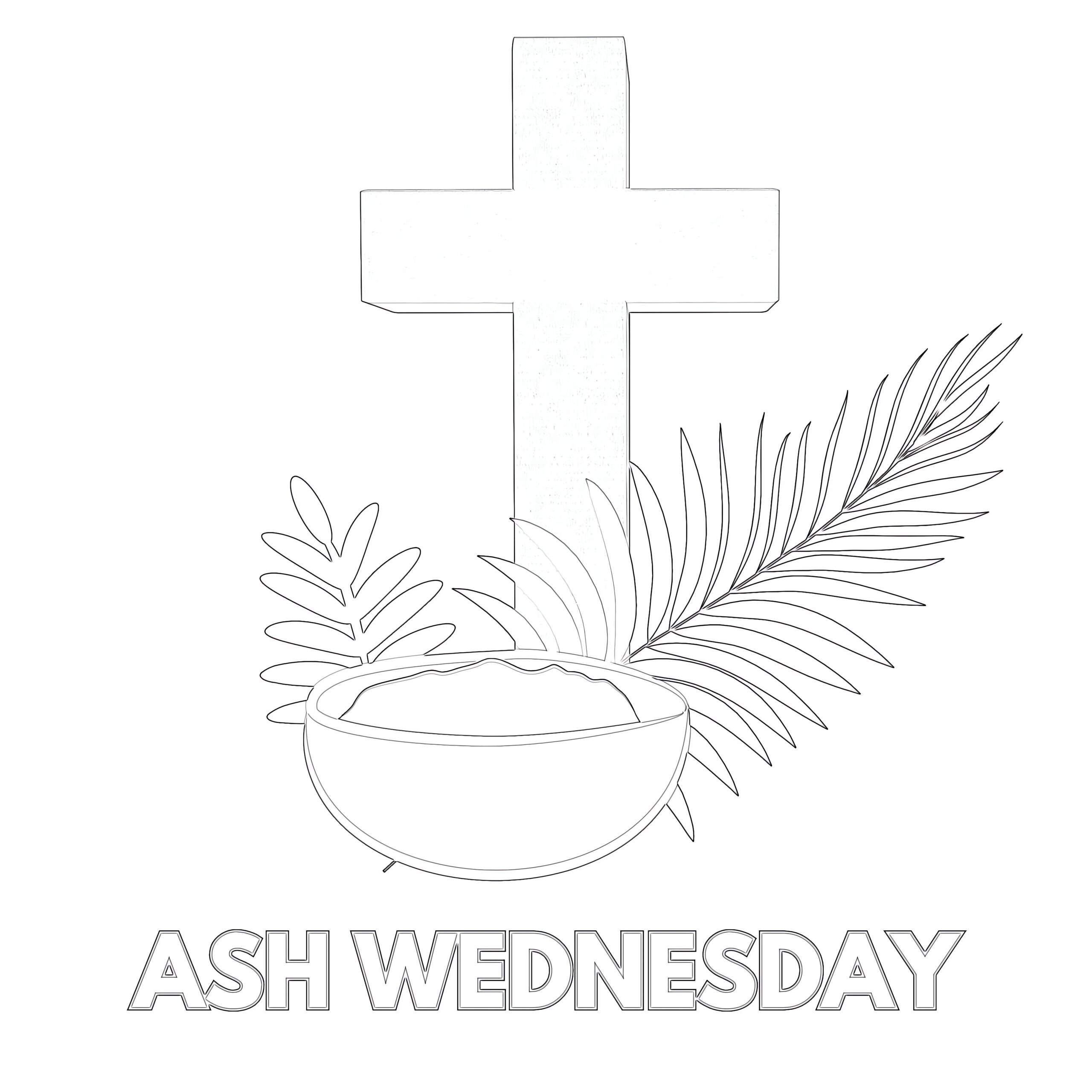 Ash Wednesday Coloring Page | Coloring Pages Mimi Panda regarding Free Printable Ash Wednesday Coloring Page