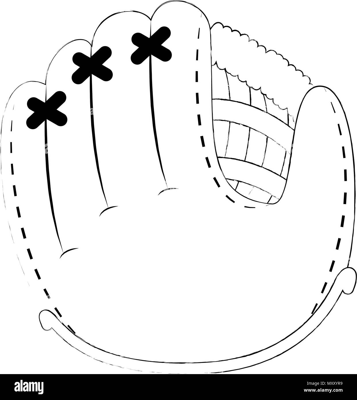 Baseball Mitt Icon Black And White Stock Photos &amp;amp; Images - Alamy within Baseball Glove Template Printable