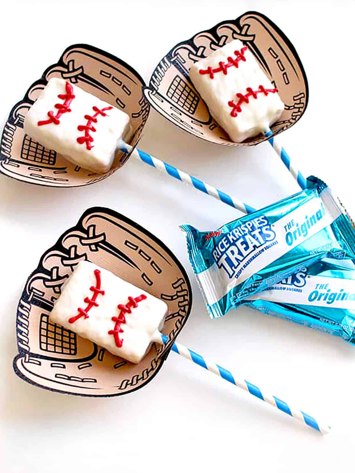 Baseball Rice Krispies Treats Tutorial With Free Printable with regard to Baseball Glove Template Printable