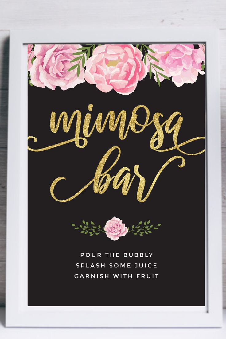 Beautiful Mimosa Bar Sign And Free Printables To Impress inside Free Printable Mimosa Bar Sign Template Free