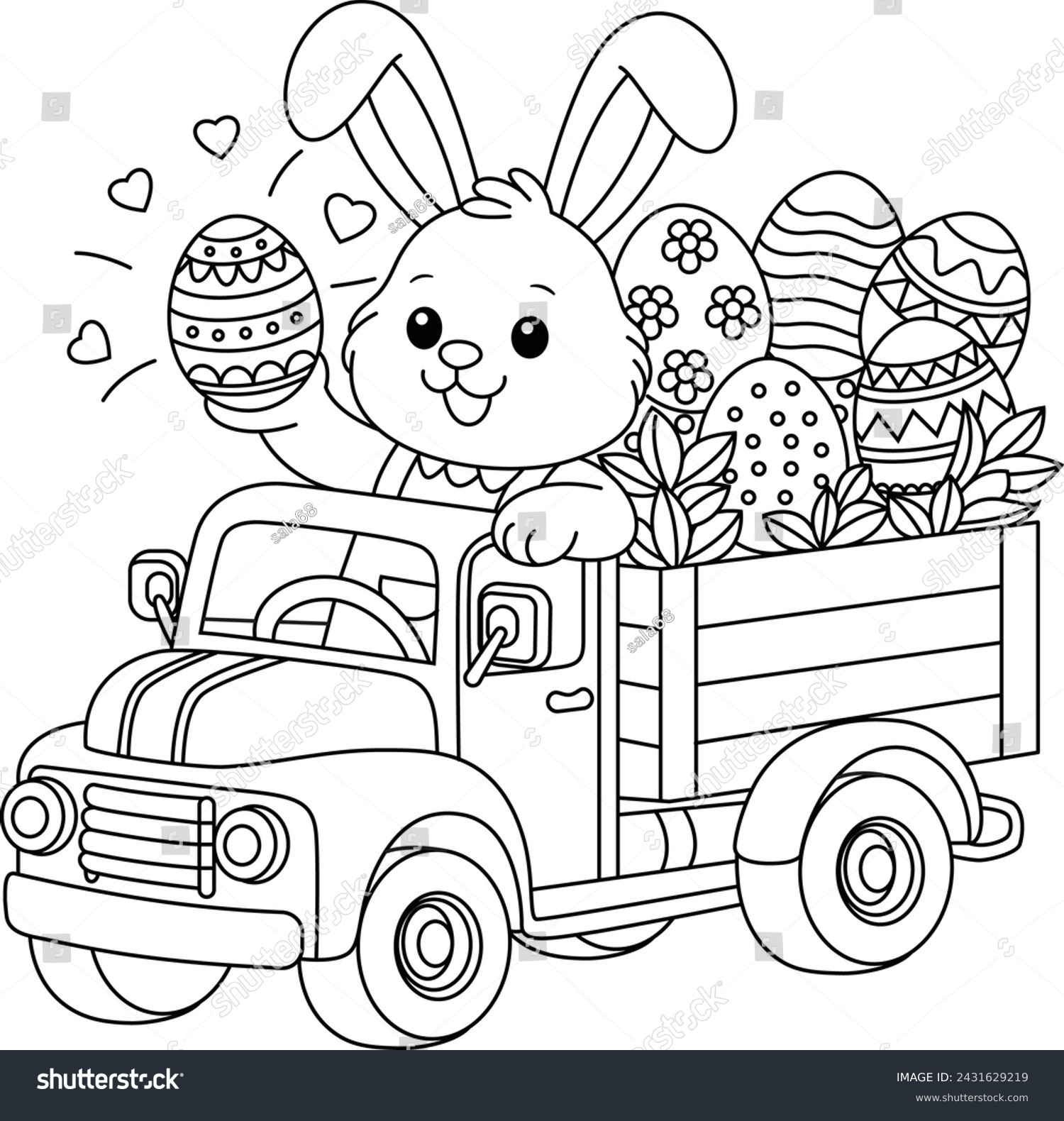 Best Easter Bunny Colouring Page Royalty-Free Images, Stock Photos regarding Easter Coloring Book Printable