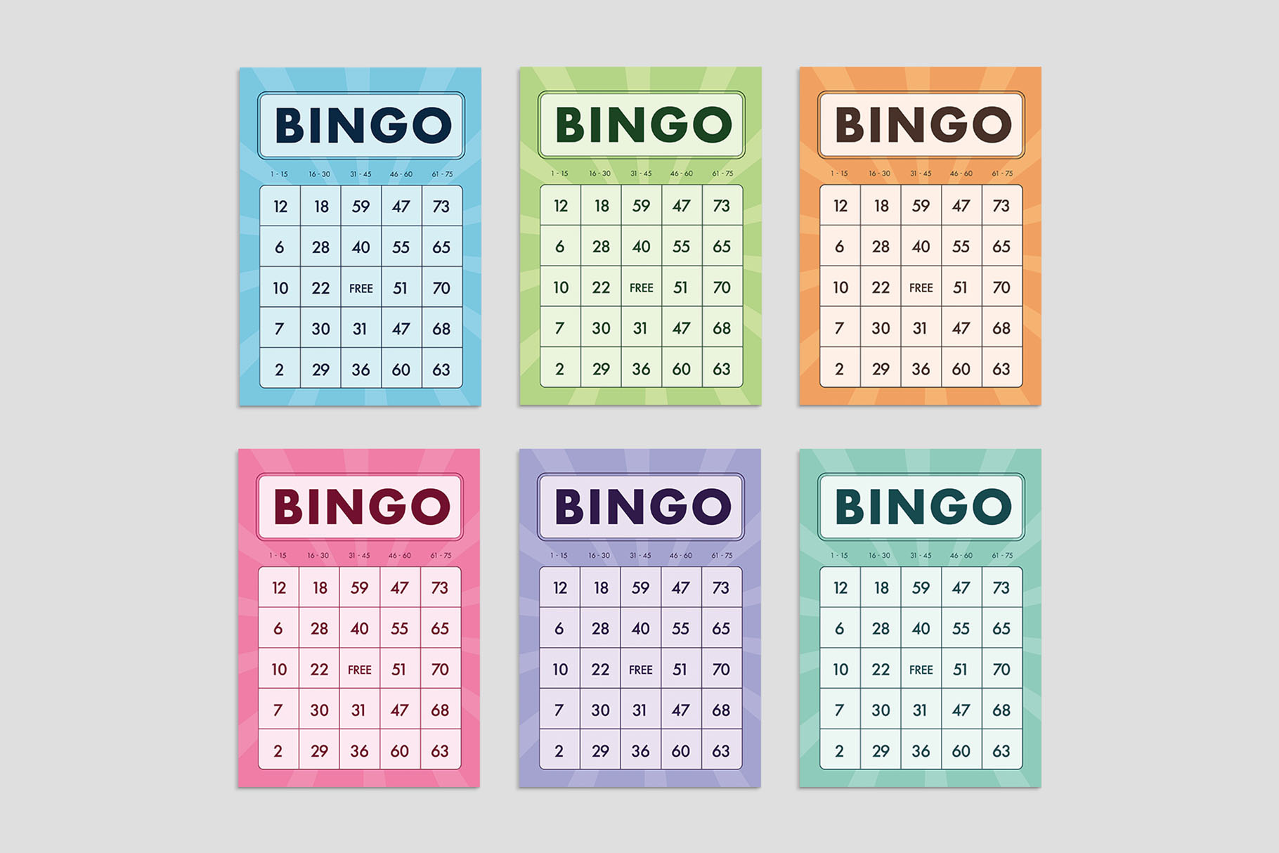 Bingo Cards Template - Brandpacks inside Free Printable Large Print Bingo Cards