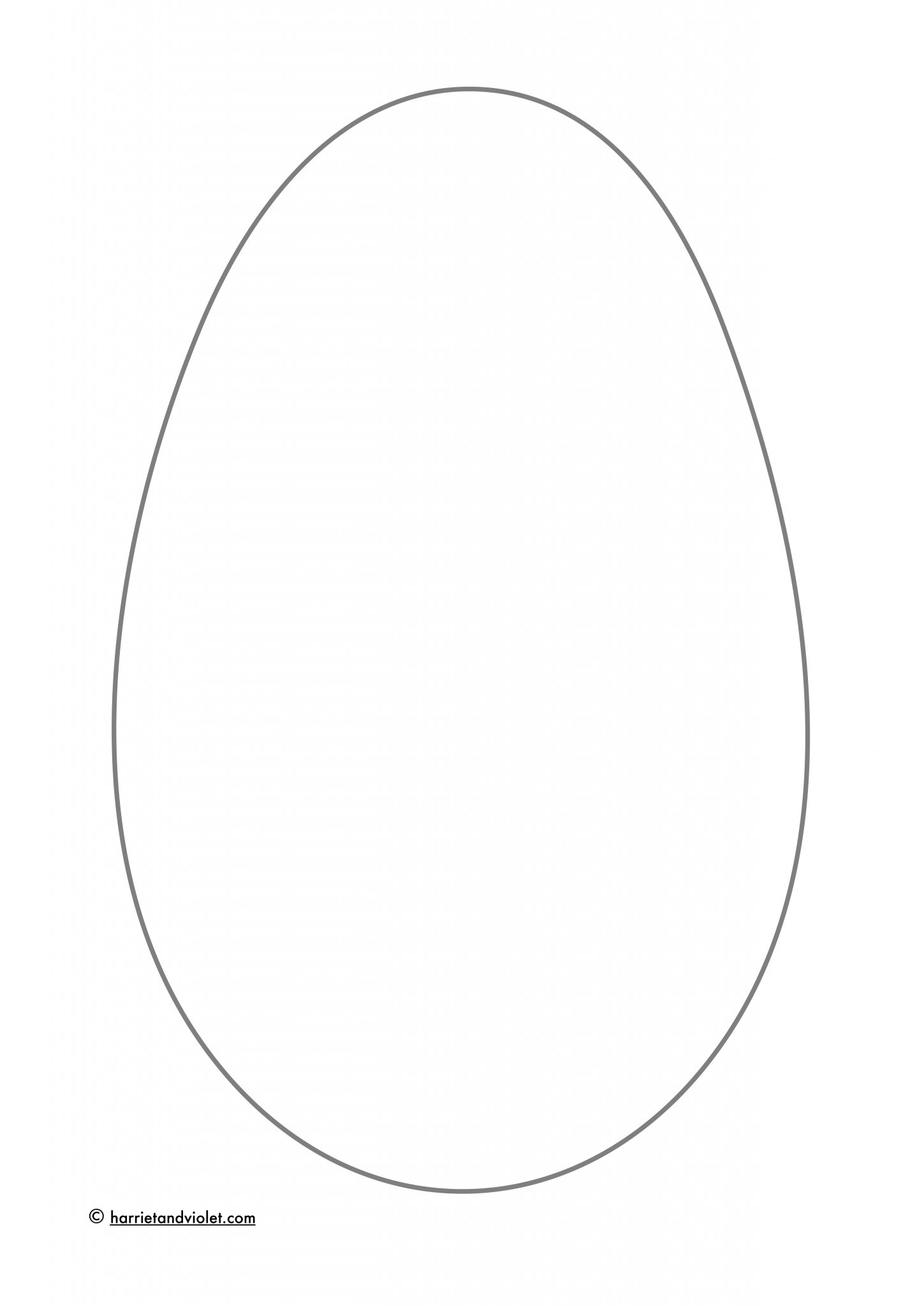 Blank Easter Egg - Colouring In Or Design Sheet - Printable within Plain Easter Eggs Printable