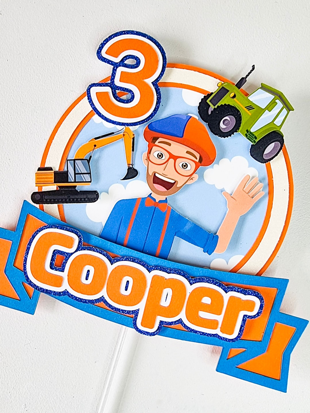 Blippi Cake Topper/Cake Decoration/Kids Birthday/Kids Party with Free Printable Blippi Cake Topper