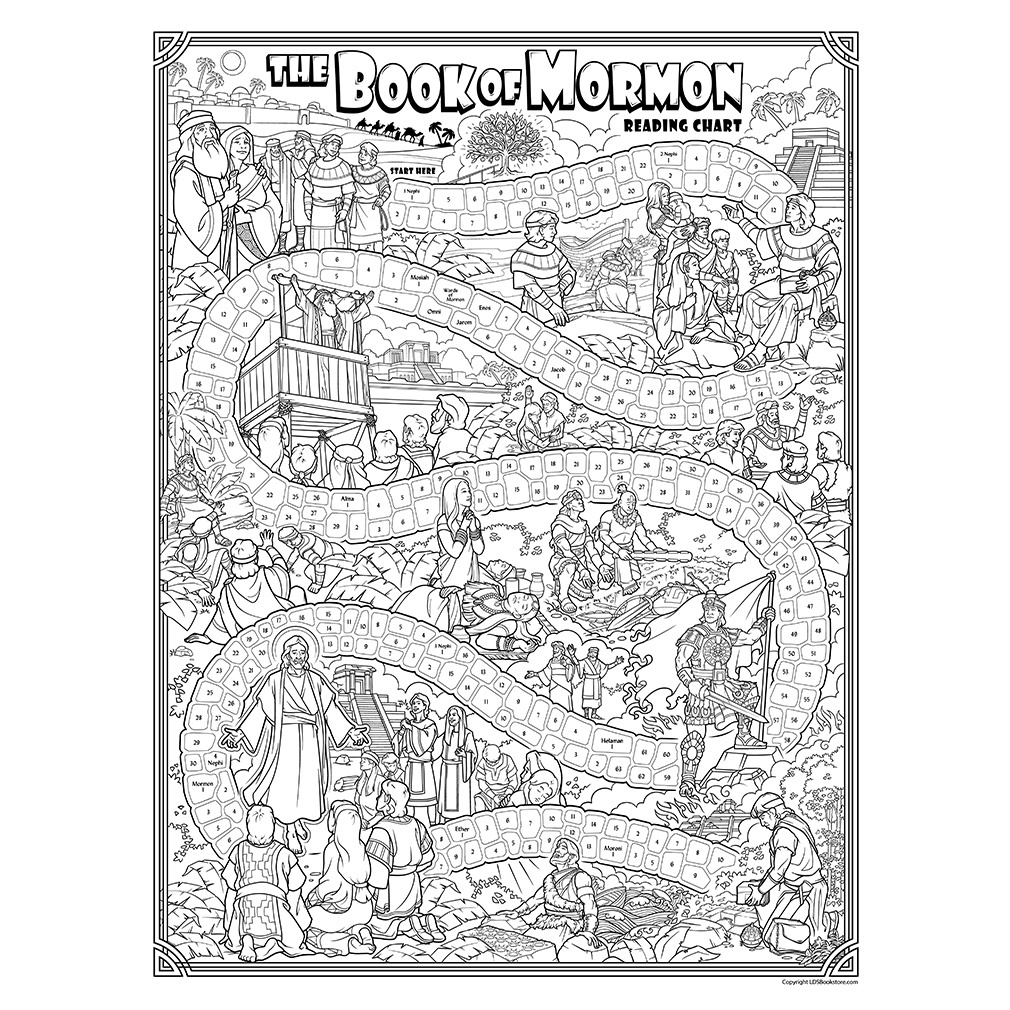 Book Of Mormon Reading Chart Poster - Coloring Roadmap with regard to Book of Mormon Reading Chart Printable