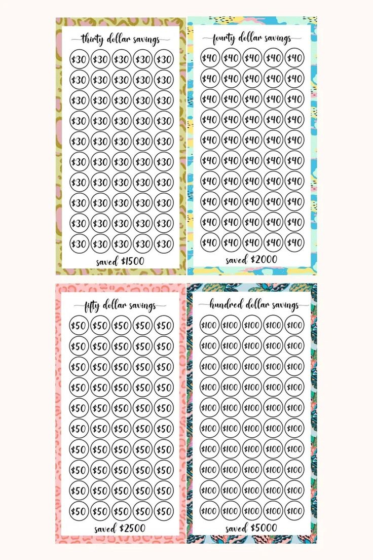 Bundle 12 Printable Savings Challenge A6 Saving Tracker A6 Cash within A6 Savings Challenge Free Printable
