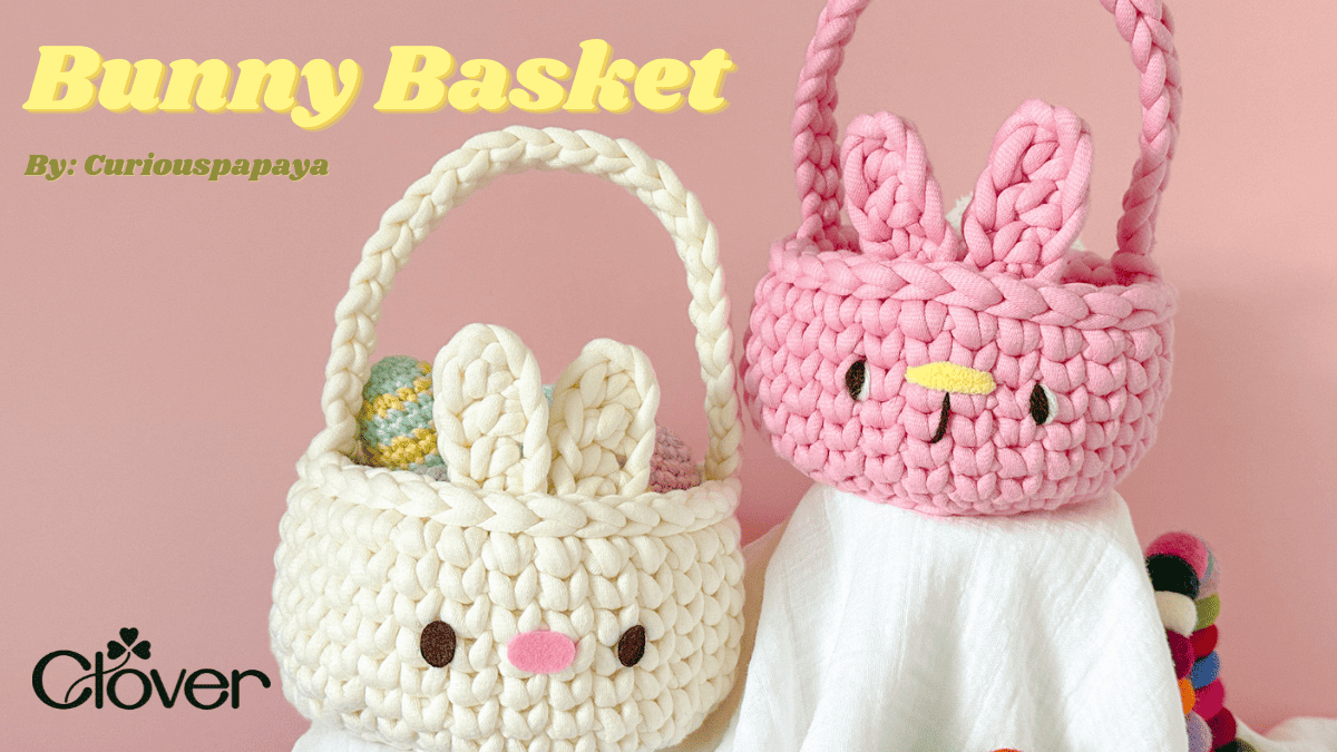 Bunny Basket- Crochet Pattern – Clover Needlecraft with regard to Easter Basket Crochet Pattern