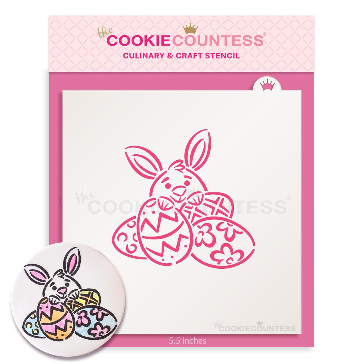 Bunny Behind Eggs Pyo Stencil - Summer&amp;#039;S Sweet Shoppe pertaining to Easter Pyo Cookie Stencil