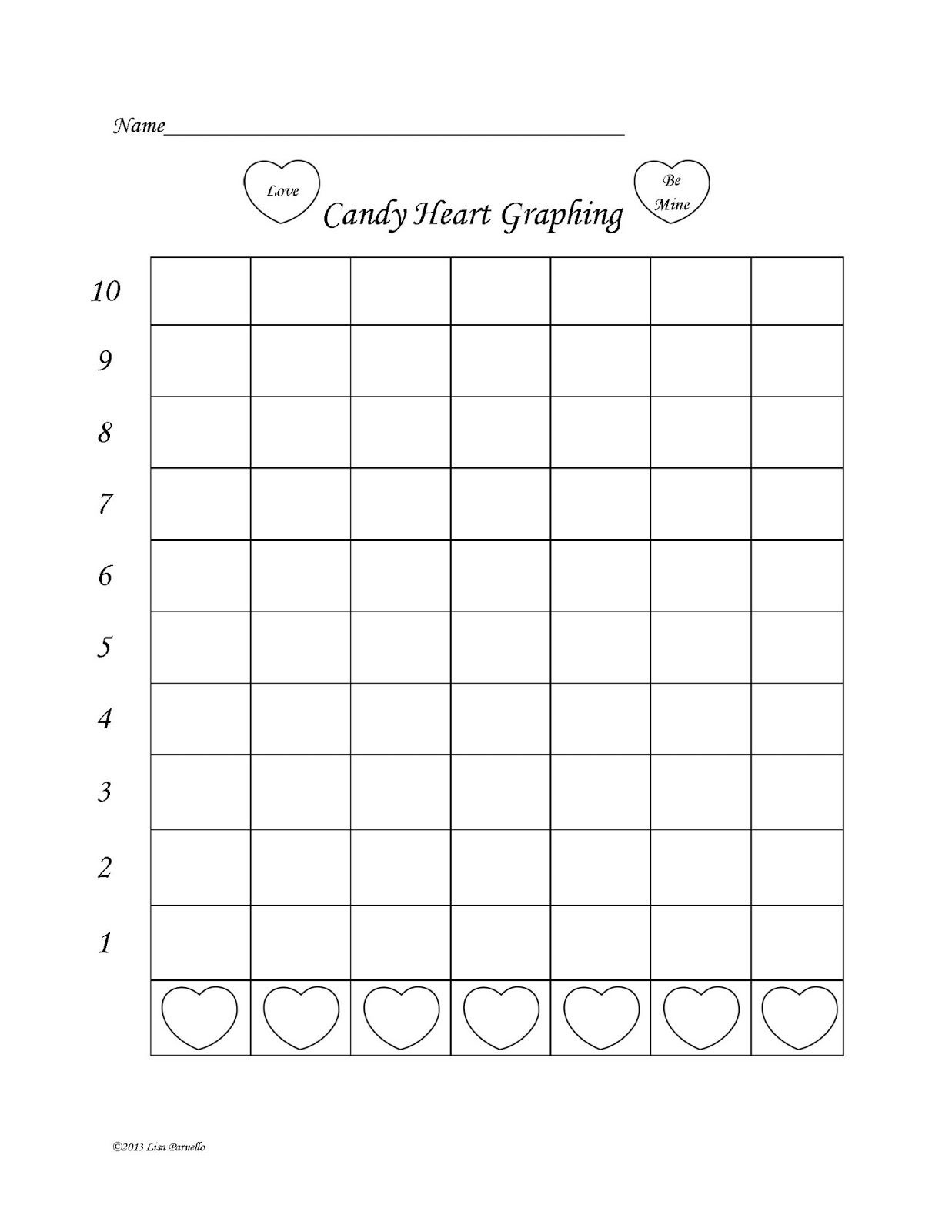 Candy Heart Graphing &amp;amp; Report Cards within Candy Heart Graph Free Printable