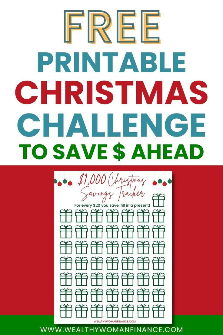 Christmas Savings Challenge Free Printable intended for Christmas Savings Challenge Free Printable
