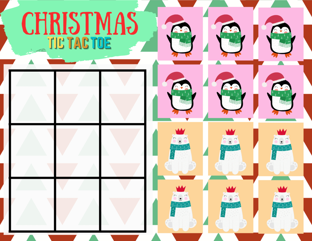 Christmas Tic Tac Toe Printable Game - Views From A Step Stool within Christmas Tic Tac Toe Printable