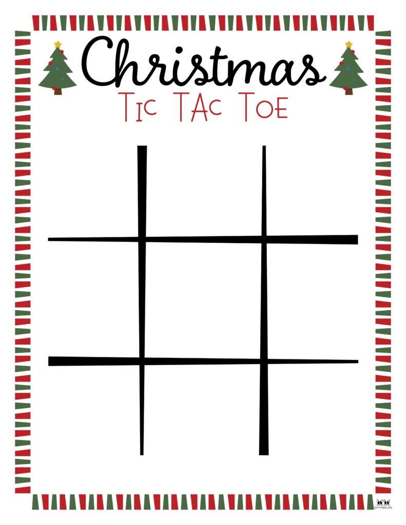 Christmas Tic Tac Toe Printables | Printabulls for Christmas Tic Tac Toe Printable