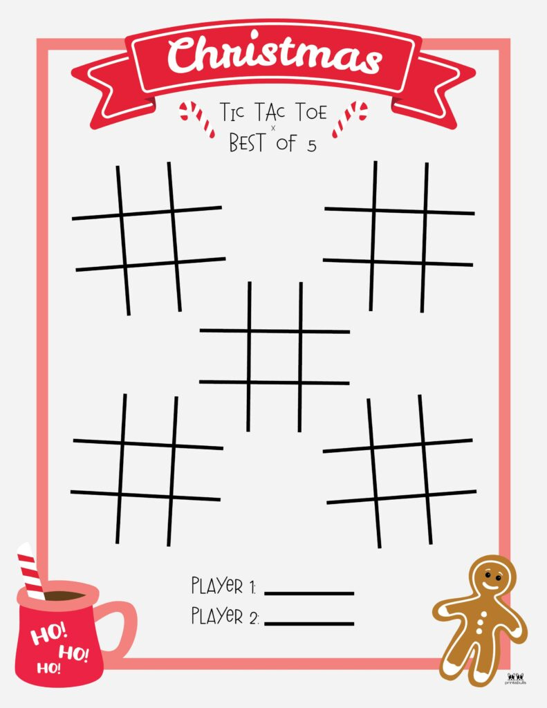Christmas Tic Tac Toe Printables | Printabulls pertaining to Christmas Tic Tac Toe Printable