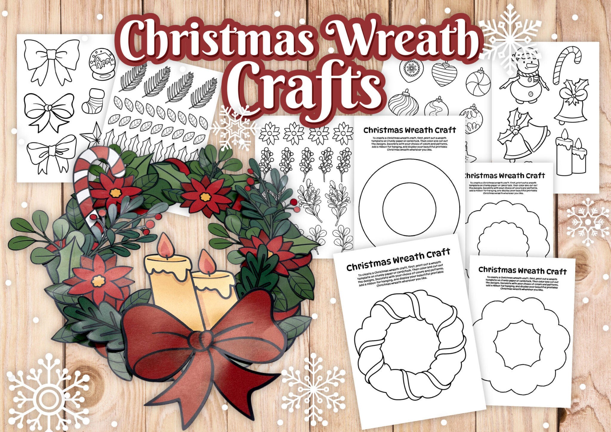 Christmas Wreath Craft - My Pinterventures with regard to Christmas Wreath Template Printable