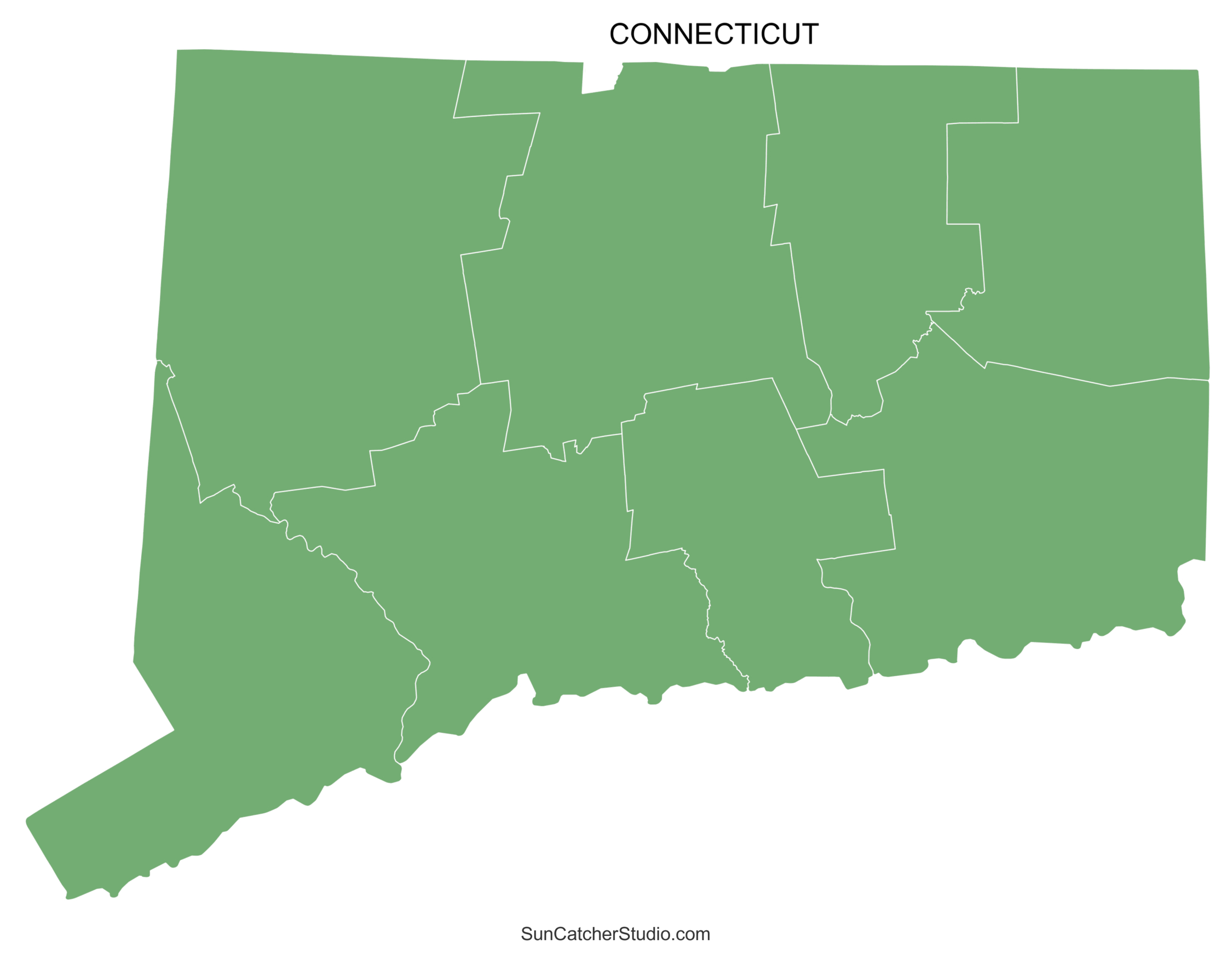 Connecticut County Map (Printable State Map With County Lines with Connecticut County Map Printable