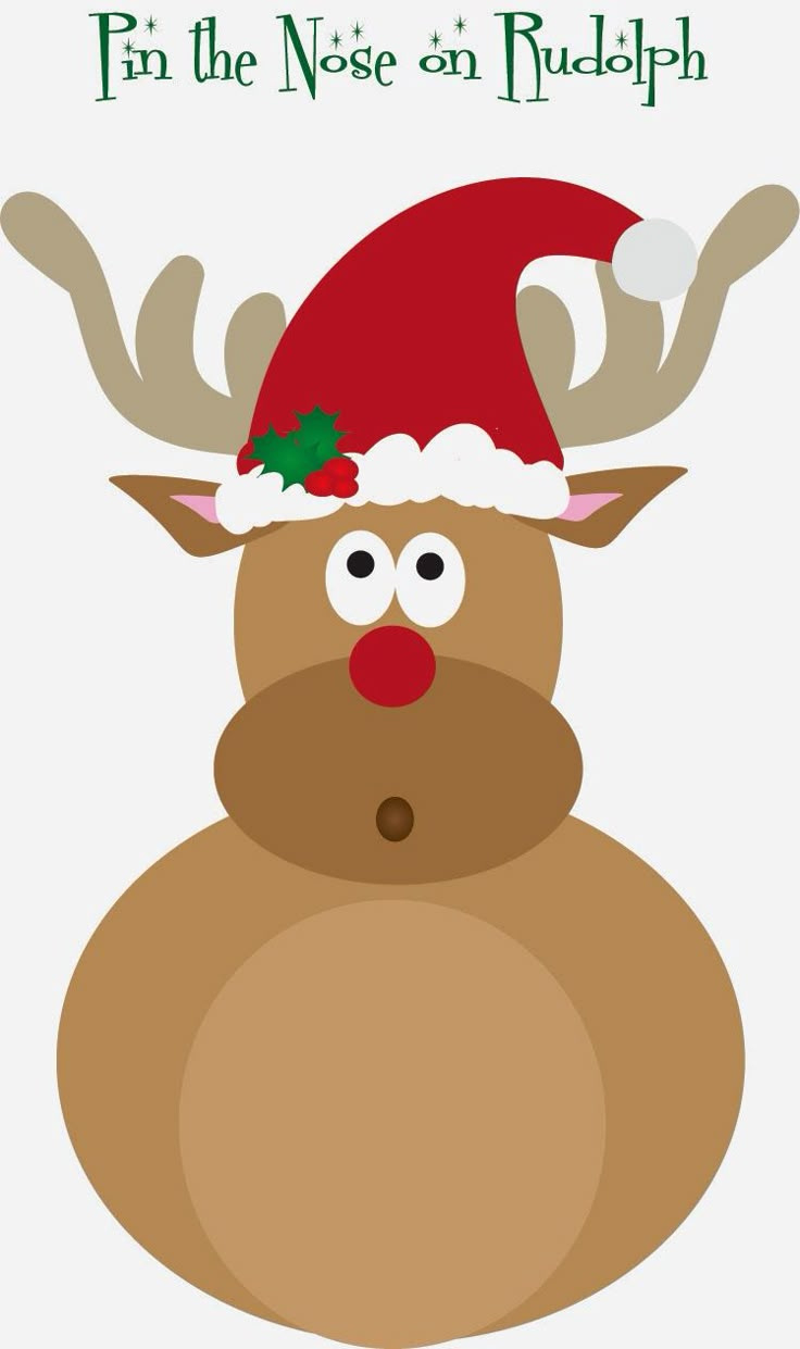 Countdown To Christmas Free Printables regarding Free Printable Pin The Nose On Rudolph