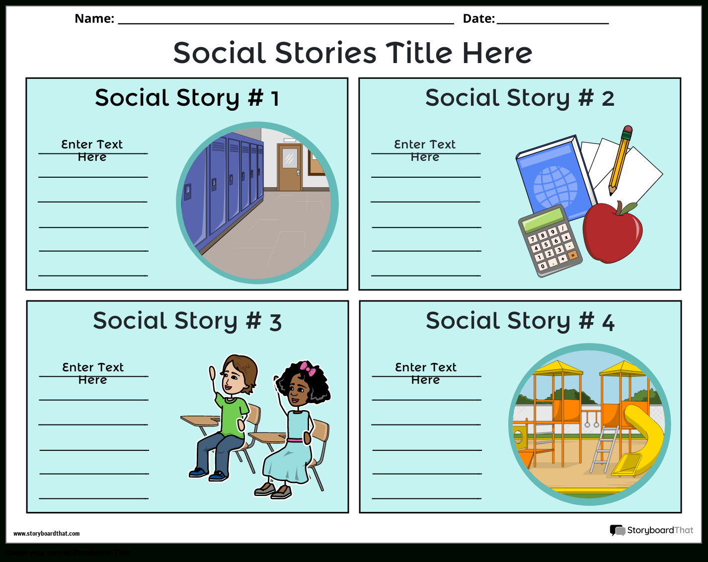 Create Custom Social Stories Templates | Free And Printable throughout Free Social Stories Printables