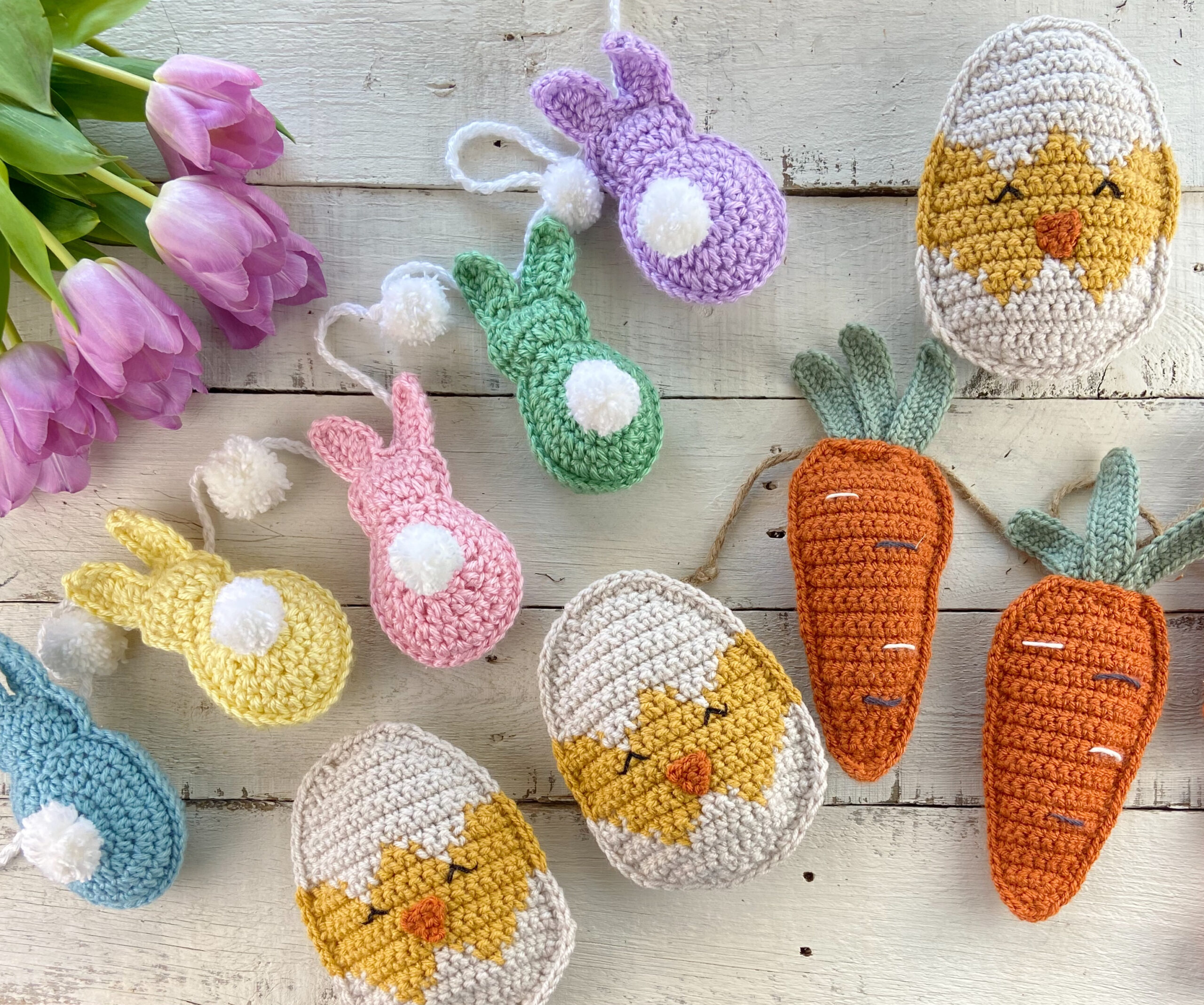Crochet Easter Bunny Garland | Free Pattern - The Knotted Nest regarding Free Easter Crochet Pattern