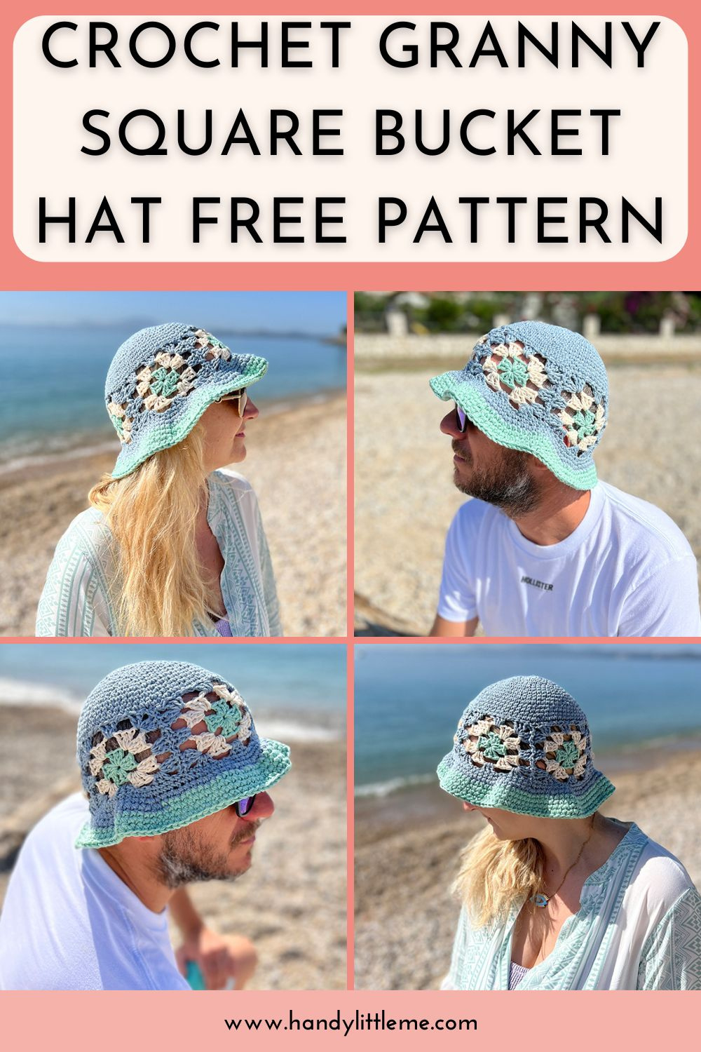 Crochet Granny Square Bucket Hat Free Pattern - Handy Little Me throughout Free Printable Crochet Bucket Hat Pattern