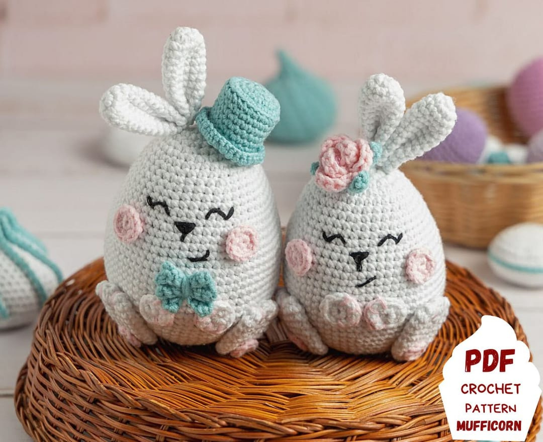 Crochet Patterns Easter Bunnies, Amigurumi Bunny Pattern, Crochet Rabbit Pattern, Easter Amigurumi Pattern Bunny Couple - Etsy.de inside Easter Amigurumi Patterns
