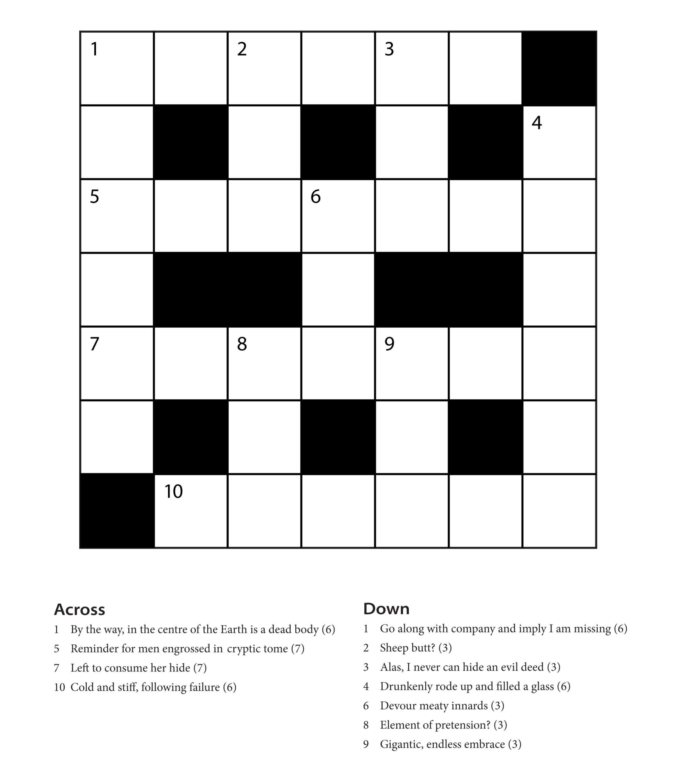 Cryptic Crosswords For Beginners « Bene Factum regarding Cryptic Crosswords Printable Free