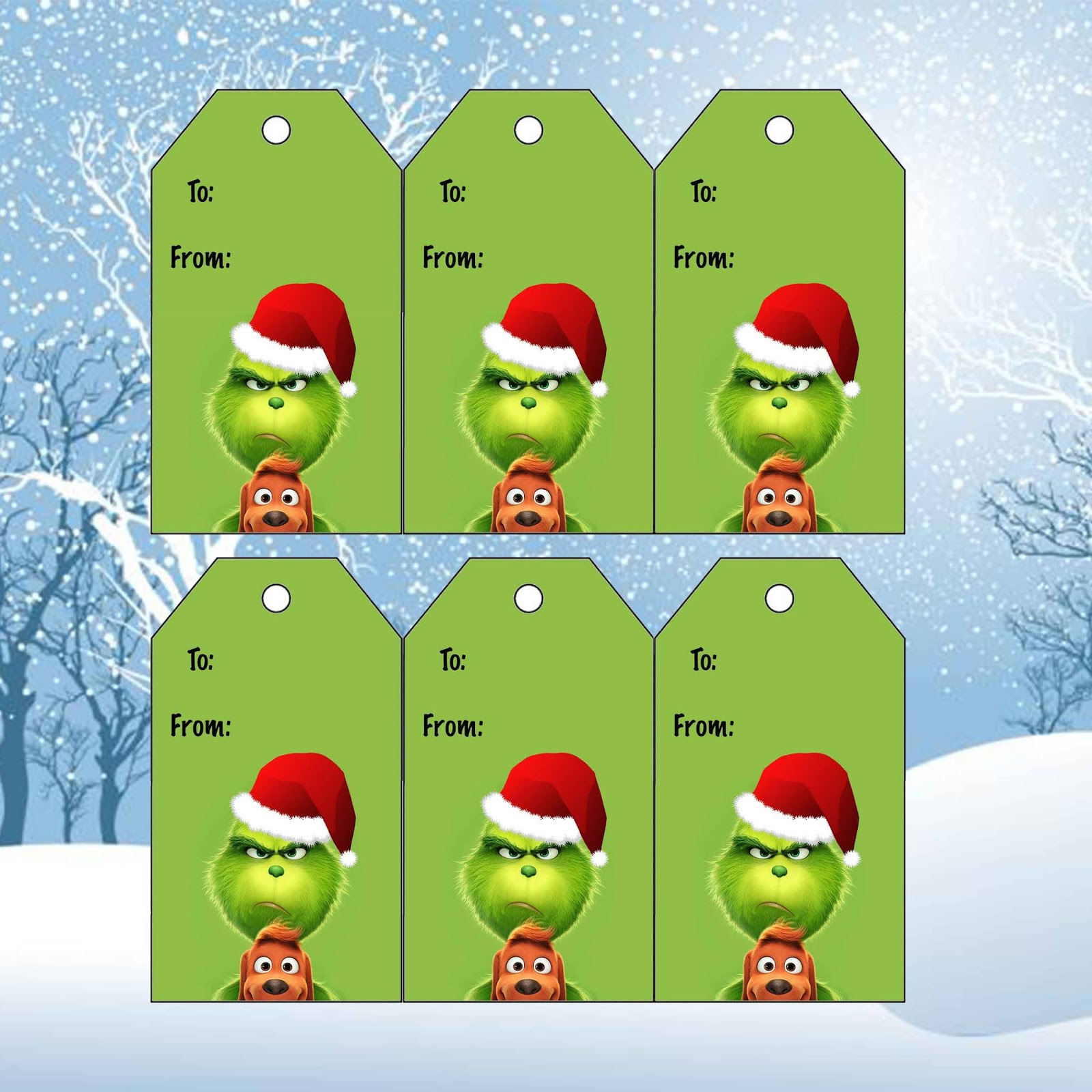Daisy Celebrates: The Grinch Christmas Gift Tags within Free Printable Grinch Christmas Gift Tags