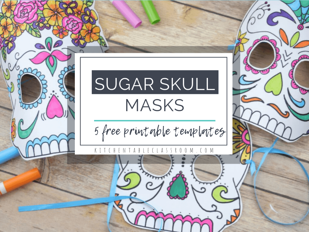 Day Of The Dead Masks- Free Printable Sugar Skull Masks - The regarding Printable Day of the Dead Mask
