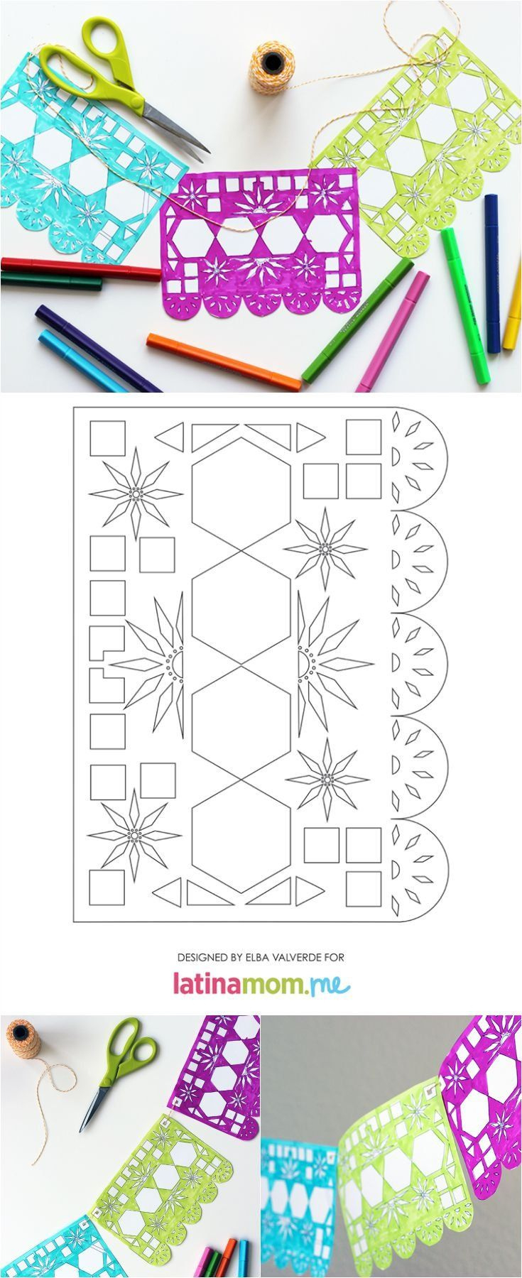 Day Of The Dead Printable Papel Picado for Free Printable Papel Picado Template