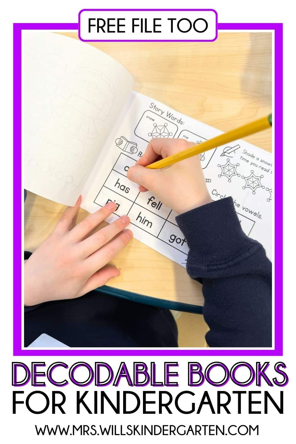 Decodable Books For Kindergarten Printable Beginning Readers: Free with Decodable Books For Kindergarten Printable