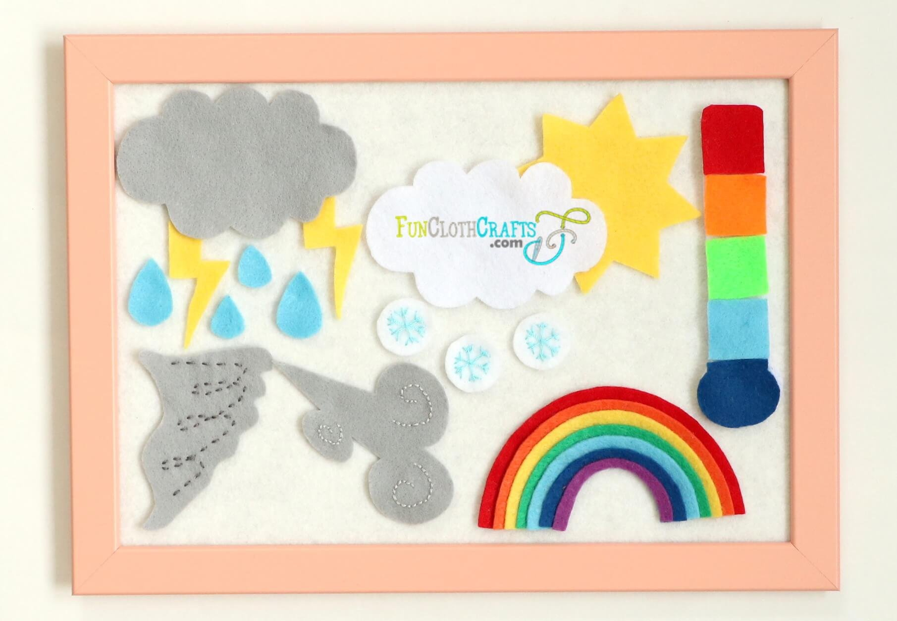 Diy: Felt Weather Board With Free Template | Fun Cloth Crafts regarding Felt Board Templates Free Printable